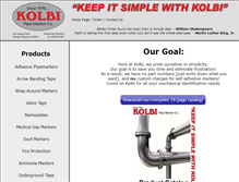 Tablet Screenshot of kolbipipemarkers.com